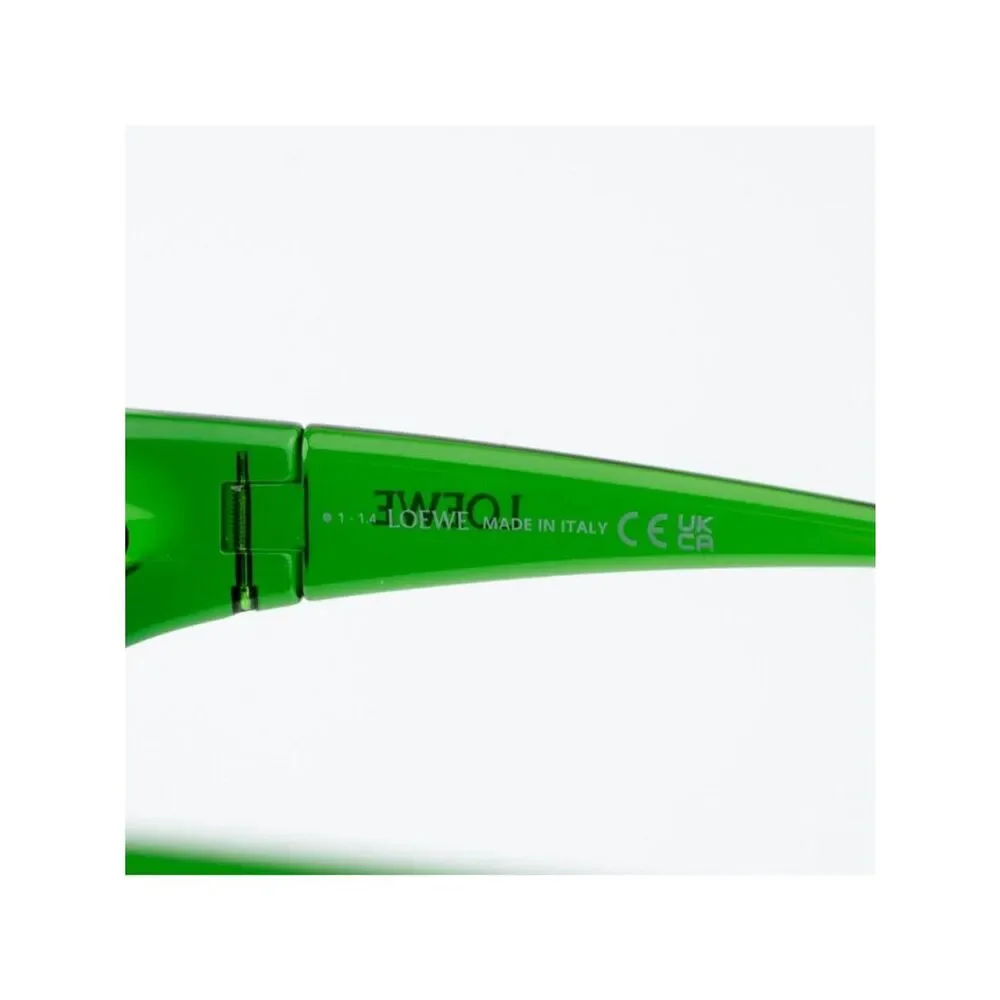Loewe x PAULA'S IBIZA Men Sunglasses Green Smoke Wraparound LW40143U 98A